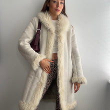 Load image into Gallery viewer, Cream afghan coat size large
