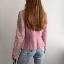 Load image into Gallery viewer, Light pink suede leather blazer jacket size 12
