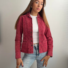 Load image into Gallery viewer, Pink suede leather jacket size S
