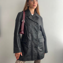 Load image into Gallery viewer, Black leather jacket size 16
