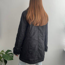 Load image into Gallery viewer, Black afghan duffle coat size M
