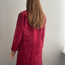 Load image into Gallery viewer, Bright pink suede leather jacket size XS
