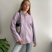 Load image into Gallery viewer, Lilac leather jacket size XL
