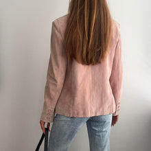Load image into Gallery viewer, Pink suede leather blazer jacket size 12
