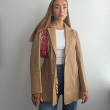 Load image into Gallery viewer, Caramel leather jacket size 16
