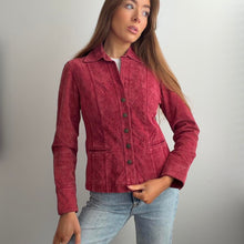 Load image into Gallery viewer, Pink suede leather jacket size S

