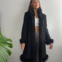 Load image into Gallery viewer, Black afghan coat size 8
