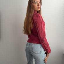Load image into Gallery viewer, Pink suede leather jacket size S
