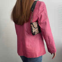 Load image into Gallery viewer, Hot pink leather blazer jacket size 14
