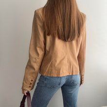 Load image into Gallery viewer, Tan brown leather blazer jacket size large

