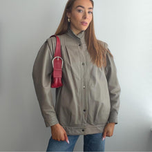 Load image into Gallery viewer, Mushroom leather bomber jacket size M
