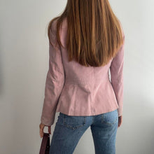 Load image into Gallery viewer, Pink suede leather blazer jacket size 12
