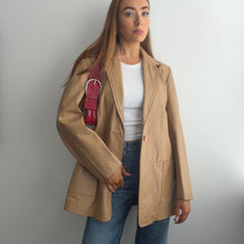 Load image into Gallery viewer, Caramel leather jacket size 16

