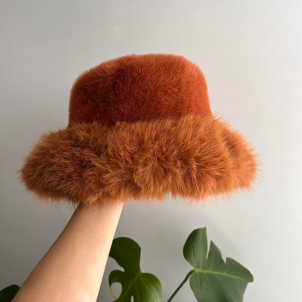 Ginger faux fur hat