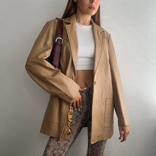 Load image into Gallery viewer, Caramel leather jacket size 16
