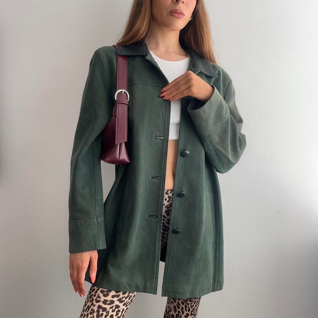 Vintage suede leather jacket size 16