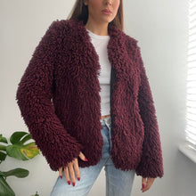 Load image into Gallery viewer, Plum shaggy jacket size 14
