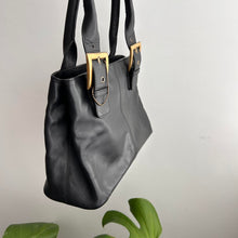 Load image into Gallery viewer, Black leather shoulder bag
