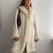 Load image into Gallery viewer, Cream afghan coat size large
