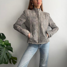 Load image into Gallery viewer, Snakeskin design genuine leather jacket size 14
