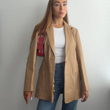 Load image into Gallery viewer, Caramel leather jacket size 16
