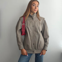 Load image into Gallery viewer, Mushroom leather bomber jacket size M
