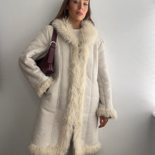Load image into Gallery viewer, Cream afghan coat size large
