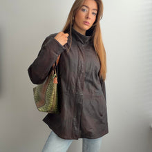 Load image into Gallery viewer, Brown distressed leather jacket size 20
