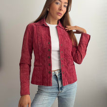 Load image into Gallery viewer, Pink suede leather jacket size S
