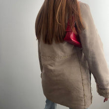 Load image into Gallery viewer, Light brown faux suede coat size M
