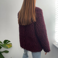 Load image into Gallery viewer, Plum shaggy jacket size 14
