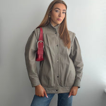 Load image into Gallery viewer, Mushroom leather bomber jacket size M
