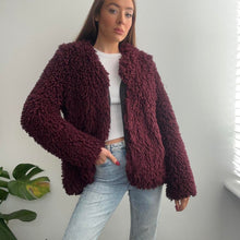 Load image into Gallery viewer, Plum shaggy jacket size 14
