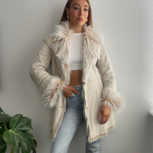 Load image into Gallery viewer, Cream winter coat size 12
