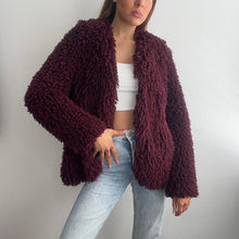 Load image into Gallery viewer, Plum shaggy jacket size 14
