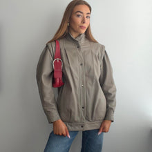 Load image into Gallery viewer, Mushroom leather bomber jacket size M

