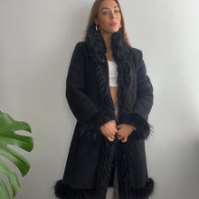 Load image into Gallery viewer, Black afghan coat size 8
