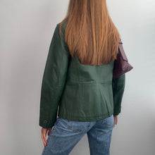 Load image into Gallery viewer, Dark green leather blazer jacket size XS

