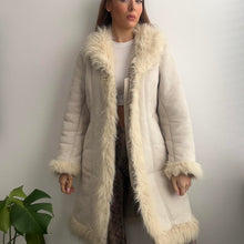 Load image into Gallery viewer, Cream afghan coat size large
