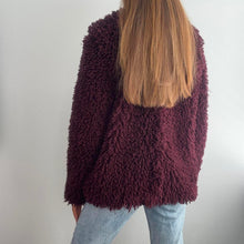 Load image into Gallery viewer, Plum shaggy jacket size 14
