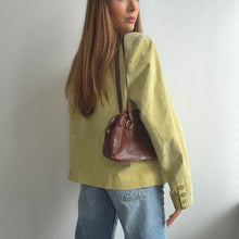 Load image into Gallery viewer, Green suede leather blazer jacket size large
