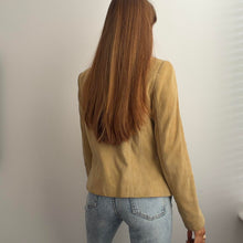 Load image into Gallery viewer, Mustard yellow suede blazer jacket size M
