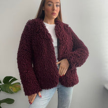 Load image into Gallery viewer, Plum shaggy jacket size 14
