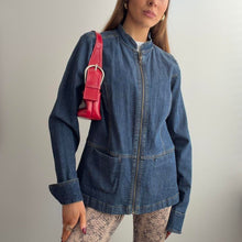 Load image into Gallery viewer, Denim zip up denim jacket size L
