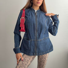 Load image into Gallery viewer, Denim zip up denim jacket size L
