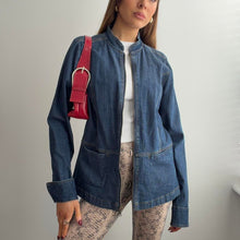Load image into Gallery viewer, Denim zip up denim jacket size L

