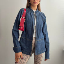 Load image into Gallery viewer, Denim zip up denim jacket size L
